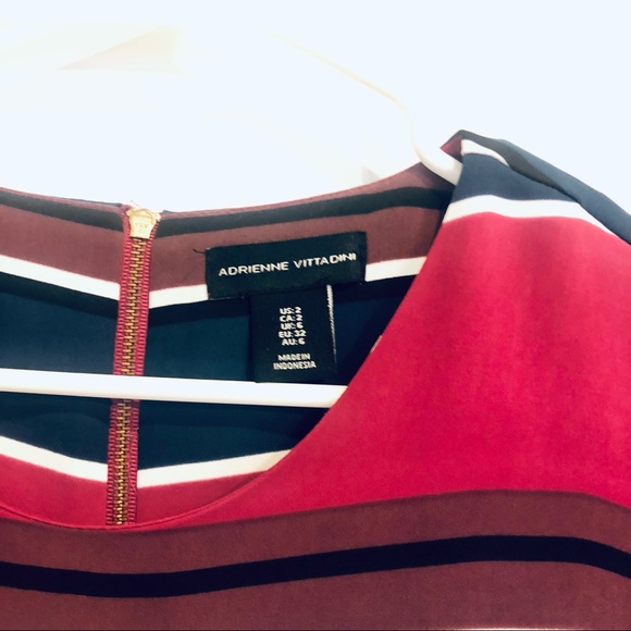 Adrienne Vittadini multi-color striped dress in 2 - Picture 2 of 3